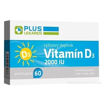 Plus Lékárna Vitamin D3 2000 IU 60 kapslí – Hledejceny.cz