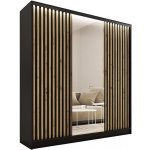 Nejlevnější nábytek Insular 3D 150 se zrcadlem černý mat/dub artisan – Zboží Dáma