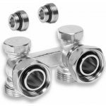Novaservis Radiatorový uzavírací ventil dvojitý rohový 3/4" RA351/25 – Sleviste.cz