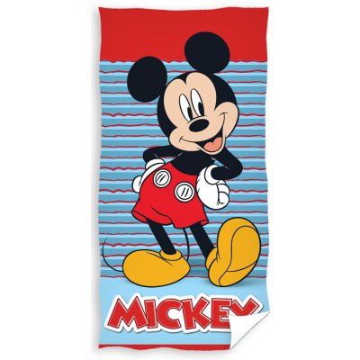 Carbotex Dětská osuška Mickey Mouse Vždy s úsměvem 70 x 140 cm – Zbozi.Blesk.cz