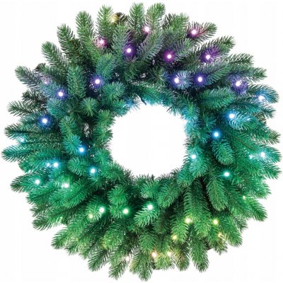 Twinkly Twinkly GD20P4425P00 LED RGB Stmívatelný vánoční věnec 50xLED pr. 60 cm Wi-Fi TW0059 – Hledejceny.cz