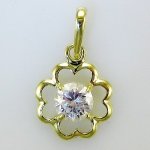 KA 8103 Zlatý přívěsek čtyřílístek s kamenem ze žlutého zlata – Hledejceny.cz
