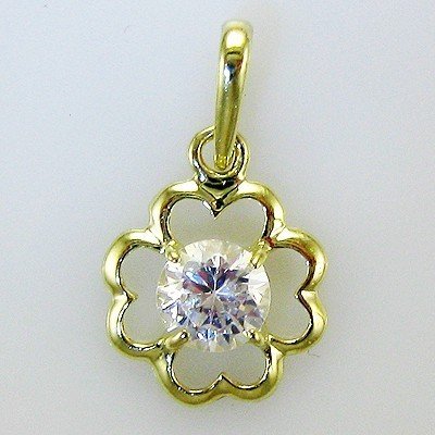 KA 8103 Zlatý přívěsek čtyřílístek s kamenem ze žlutého zlata – Hledejceny.cz