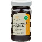 Natural Švestková povidla bez přidaného cukru 550 g – Zboží Dáma