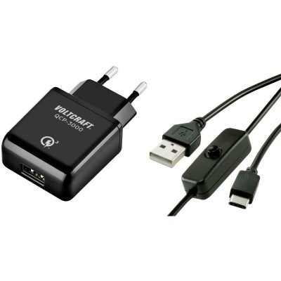 VOLTCRAFT QCP-3000 USC USB nabíječka Vhodné pro (vývojové sady): Raspberry Pi® Výstupní proud (max.) 3000 mA 1 x USB-C® – Zboží Mobilmania