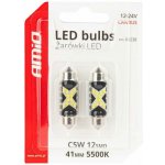 LED žiarovky CANBUS 12SMD Festoon C5W 2016 41mm White 12/24V AMiO-04238 – Hledejceny.cz