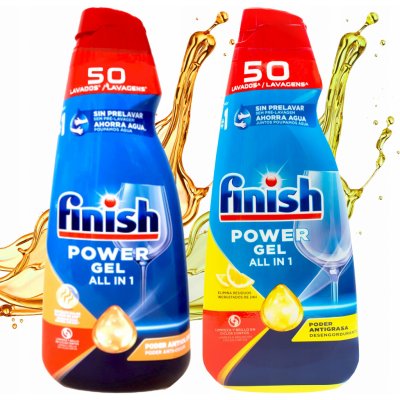 Finish Gel All in One do myčky nádobí Mix Lemon Orange 2 x 1 l 100 dávek – Hledejceny.cz