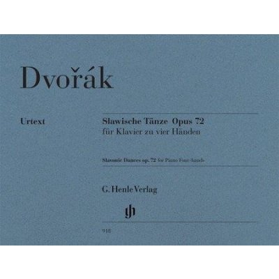 Antonín Dvořák Slavonic Dances Slovanské tance Op.72 noty na čtyřruční klavír
