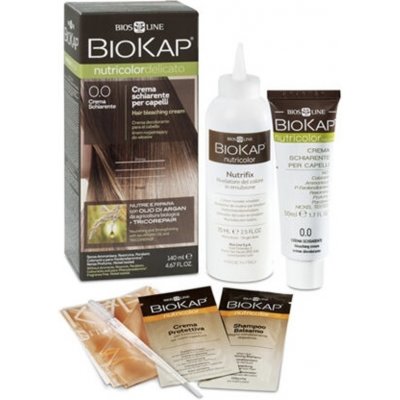 Biokap NutriColor Delicato zesvětlující krém s arganovým olejem 0.0 Hair Bleaching Cream Tricorepair Complex 140 ml – Zbozi.Blesk.cz