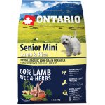 Ontario Senior Mini Lamb & Rice 2,25 kg – Hledejceny.cz