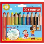Stabilo 880/10-2 Woody plus ořezávátko 10 ks – Zboží Dáma