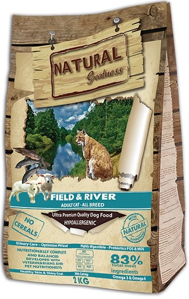 Natura greatness Natural Greatness Field River Cat Recipe losos jehně 2 kg