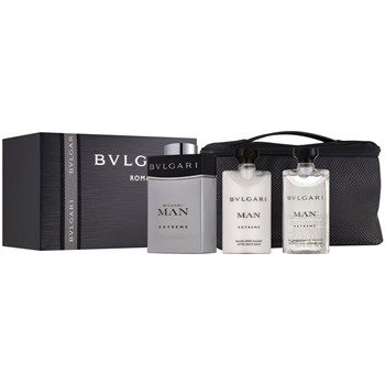 Bvlgari Man Extreme V EDT 100 ml + balzám po holení 75 ml + šampon na celé tělo 75 ml + etue dárková sada