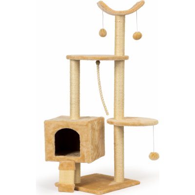 MODERNHOME Škrabadlo pro kočky , domeček, pelíšek, patrová věž 120 cm – Zboží Mobilmania