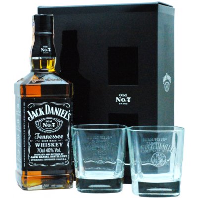 Jack Daniel's Old No.7 40% 0,7 l (dárkové balení 2 sklenice) – Zboží Mobilmania