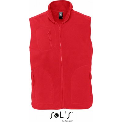 Sol's norská fleecová vesta se třemi kapsami na zip červená – Zboží Mobilmania