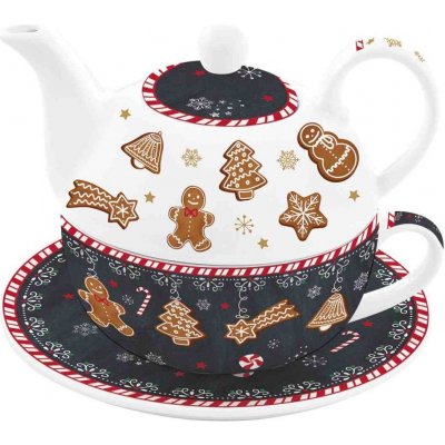 Easy Life Gingerbread Porcelánová konvička s hrnkem 350ml – Sleviste.cz