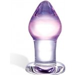 Gläs Amethyst Rain Butt Plug, skleněný 8x2,5-3,8cm – Zboží Dáma