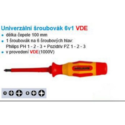 PROJAHN 5105-1230 šroubovák UNI VDE PH/PZ Philips PH 1 2 3 + Pozidriv PZ 1 2  3 od 249 Kč - Heureka.cz