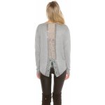 Koucla pullover with rhinestones and lace TAUPE – Hledejceny.cz