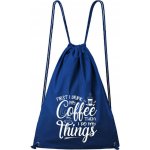 Dobrý triko bavlněný batoh Coffee Královsky modrá – Hledejceny.cz