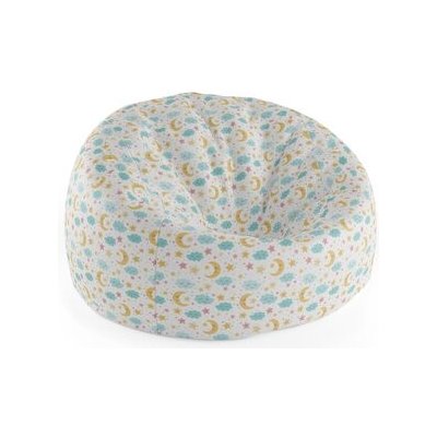 Sablio Sedací vak Cocoon Měsíc a modré mráčky 75 x 45 x 35 cm – Sleviste.cz