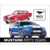 Plakát Plechová cedule Ford Mustang Fifty Years 40 cm x 32 cm