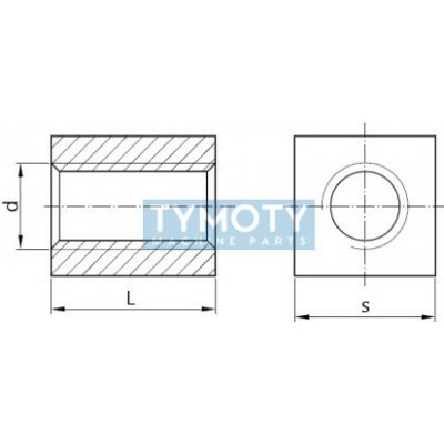 Matice trapézová čtyřhranná DIN 103 Tr40x7 bronz – Hledejceny.cz