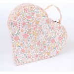 Meri Meri Dětský kufřík Heart Meri Meri x Liberty větší růžová – Sleviste.cz