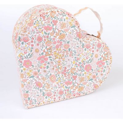Meri Meri Dětský kufřík Heart Meri Meri x Liberty větší růžová – Sleviste.cz