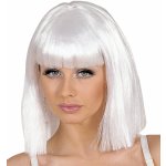 Krátká paruka bílá s ofinou – Zboží Dáma
