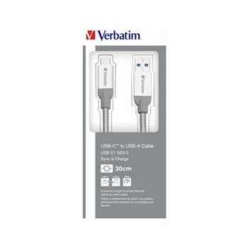 Verbatim 48868 USB (3.1), USB A (3.1) M/USB C (3.1), 0.3m, stříbrný