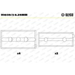Pánev ložiska klikového hřídele GLYCO H1039/3 0.25mm