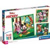 Puzzle Clementoni čtverec Mickey a Minnie 3x48 dílků