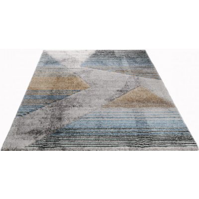 Nej-koberce Diamond New 3D Geometrie tyrkysově zlatý – Sleviste.cz