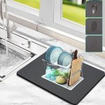 CALOPEAH odkapávací podložka na nádobí, odkapávací podložka na nádobí, super savá podložka do – Zboží Dáma