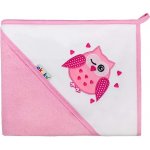 Akuku osuška s kapucí 80x80cm SOVIČKA RŮŽOVÁ – Zboží Dáma
