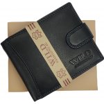 Wild Fashion Pánská kožená peněženka s přezkou black