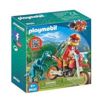 Playmobil 9431 Motorkář s Raptorem