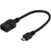 Adaptér a redukce k mobilu Digitus Adaptérový kabel USB 2.0, OTG, typ micro B - A , 0,2m AK-300309-002-S