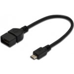 Digitus Adaptérový kabel USB 2.0, OTG, typ micro B - A , 0,2m AK-300309-002-S – Hledejceny.cz