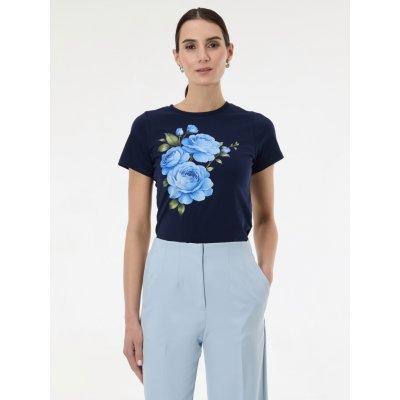 Orsay dámské tričko s potiskem tmavě modré – Sleviste.cz
