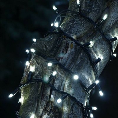 DecoLED LED světelný řetěz FLASH, 5 m, ledově bílá, 60 diod, IP67, černý kabel – Hledejceny.cz