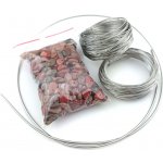 Stavebnice na 3D drátovaný strom života Typ drátu: Nerezový (platinová barva), Typ korálků: Minerální zlomky "podzim" – Hledejceny.cz