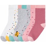 Lupilu Dívčí ponožky s BIO bavlnou, 7 párů pruhy/puntíky/srdce – Zboží Dáma