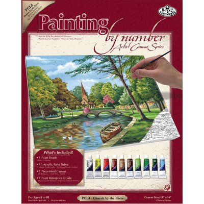 Royal Langnickel Malování podle čísel Kostel u řeky – Zbozi.Blesk.cz