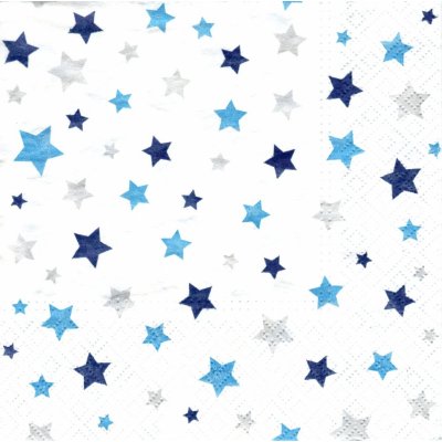 Ubrousek UBR-F93 16x16 cm HVĚZDIČKY modré tóny – Hledejceny.cz