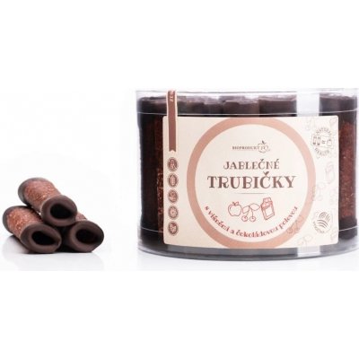 Bioprodukt JT Jablečné trubičky 43 ks s čokoládovou polevou a višní 0,54 kg – Hledejceny.cz