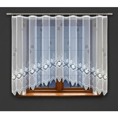 Dekorační žakárová záclona s řasící páskou LINETTE 140 bílá 300x140 cm MyBestHome – Zboží Mobilmania