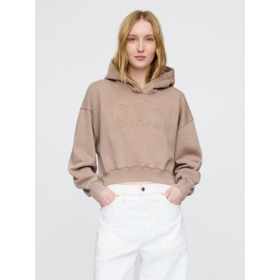 GAP Oversize crop mikina Hnědá – Sleviste.cz